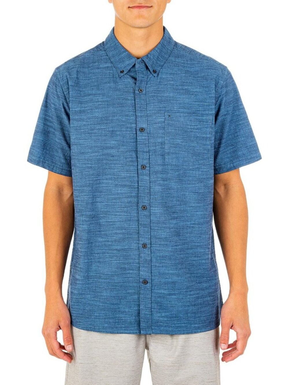 Textured Short Sleeve Button Up Shirt for Men - Casual Summer Style Top